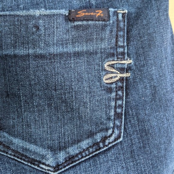 Seven 7 Womens Bootcut Jeans Medium Wash Size 4 - Picture 4 of 6